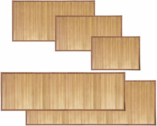 HYGRAD BUILT TO SURVIVE Bamboo Wood Floor Mat Rug Carpet For Home Bathroom Livingroom Indoors Outdoors In Different Sizes (21 (L) x 34 (W) inches) HYGRAD BUILT TO SURVIVE