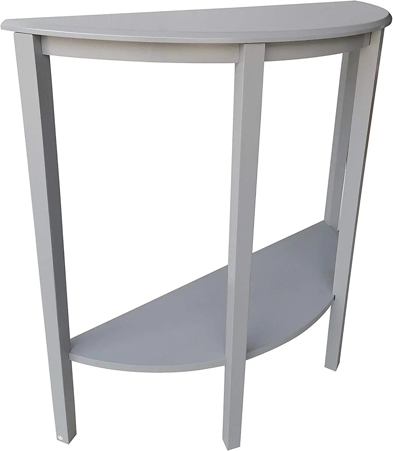 HYGRAD BUILT TO SURVIVE Half Moon Console Table Hallway 1 Shelf Storage Furniture Unit Table White/Grey HYGRAD BUILT TO SURVIVE