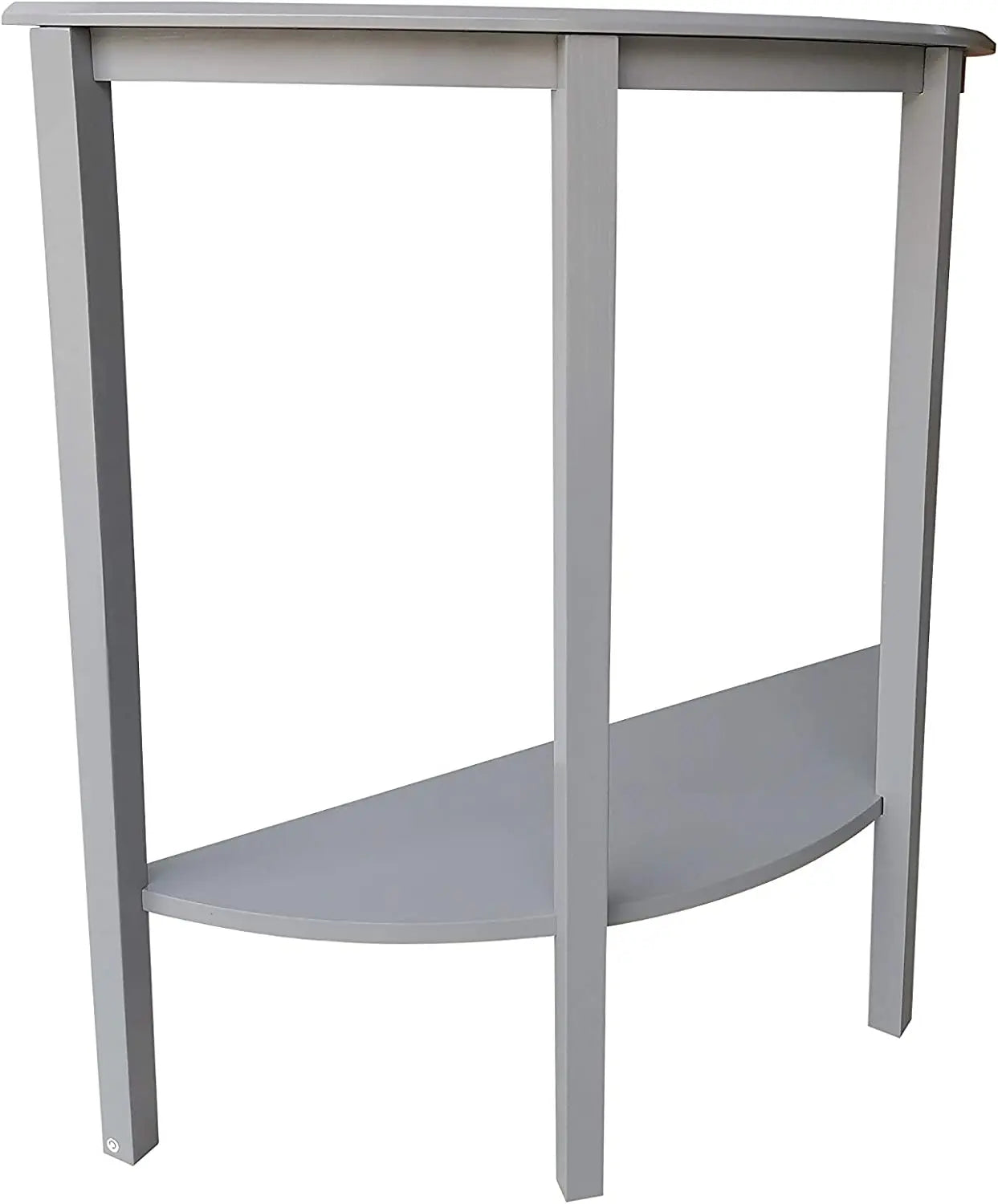 HYGRAD BUILT TO SURVIVE Half Moon Console Table Hallway 1 Shelf Storage Furniture Unit Table White/Grey HYGRAD BUILT TO SURVIVE